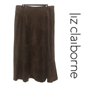 Liz Claiborne Suede Maxi Skirt